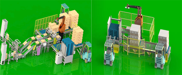 碼垛機(jī)器人流水線